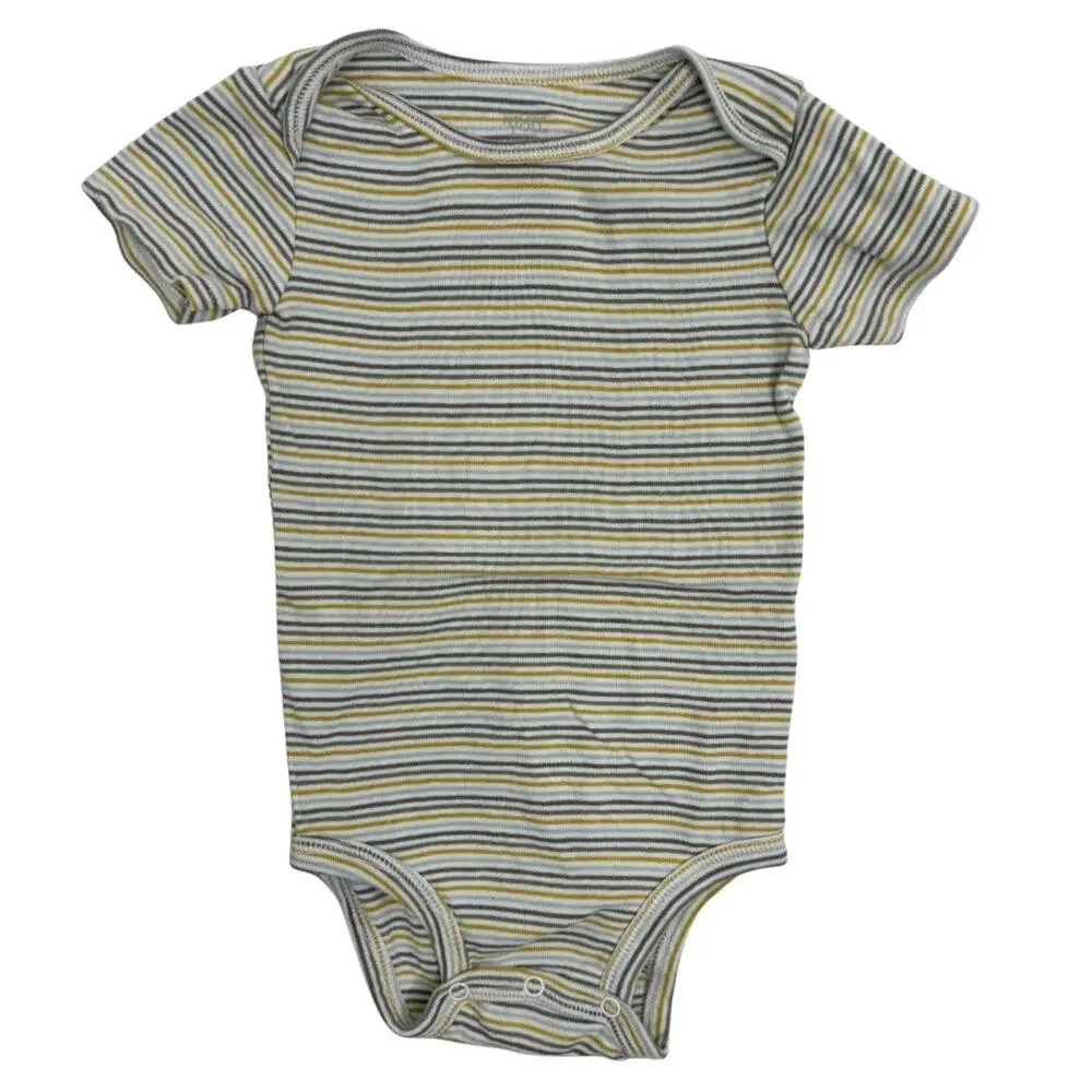 Carter’s JOY Multicolor Striped Bodysuit Short Sleeves Size 24 Months Cotton